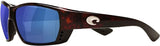 Costa del Mar Tuna Alley Omnifit Unisex Fishing Performance Sunglasse Tortoise Blue Mirror 580p 5