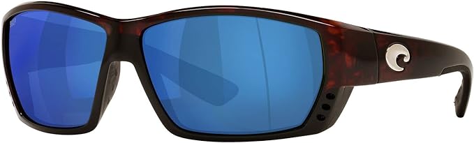 Costa del Mar Tuna Alley Omnifit Unisex Fishing Performance Sunglasse Tortoise Blue Mirror 580p 4