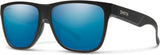 Smith Lowdown XL 2 Sunglasses, Matte Black Frame ChromaPop Polarized Blue Mirror Lens