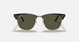 Ray-Ban Clubmaster Unisex Lifestyle Sunglasses - Front view showcasing sleek all-metal frames and gradient lenses