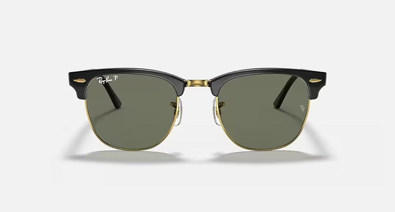 Ray-Ban Clubmaster Unisex Lifestyle Sunglasses - Front view showcasing sleek all-metal frames and gradient lenses