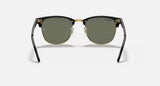 Ray-Ban Clubmaster Unisex Lifestyle Sunglasses - Front view showcasing sleek all-metal frames and gradient lenses