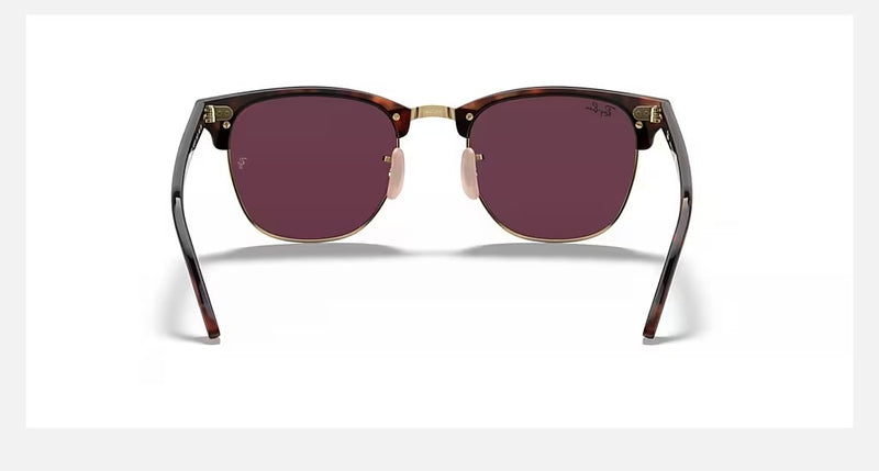 Ray-Ban Clubmaster Unisex Lifestyle Sunglasses - Front view showcasing sleek all-metal frames and gradient lenses