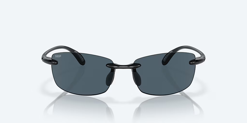 Costa del Mar Ballast Men Lifestyle Polarized Sunglasses - Front view, frameless design with TR90 nylon construction