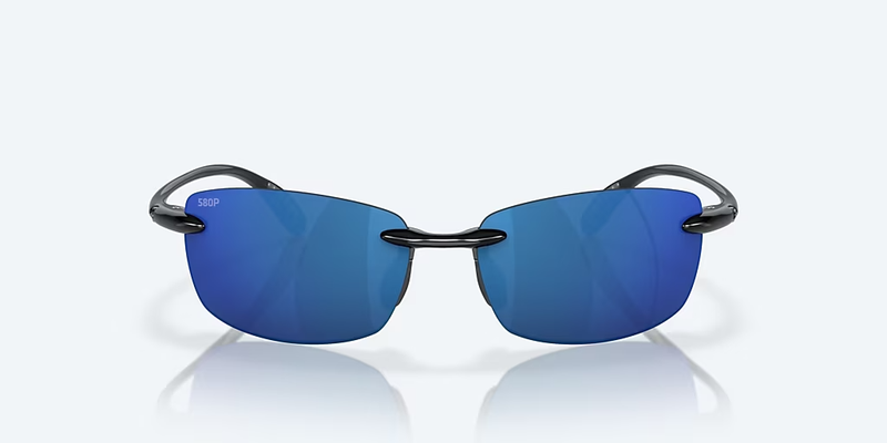 Costa del Mar Ballast Men Lifestyle Polarized Sunglasses - Front view, frameless design with TR90 nylon construction