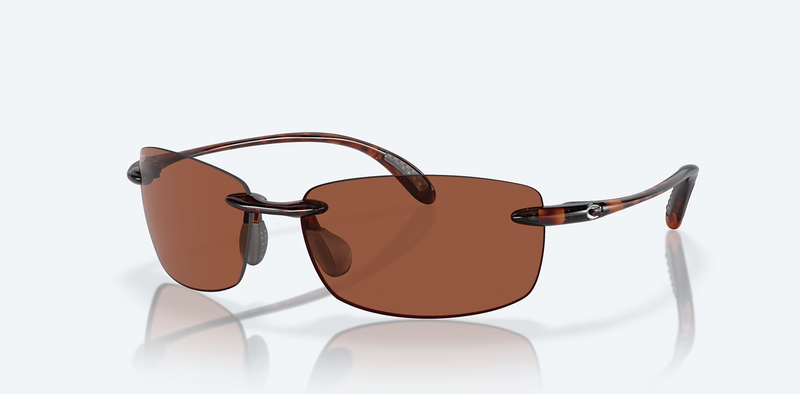 Costa del Mar Ballast Men Lifestyle Polarized Sunglasses - Front view, frameless design with TR90 nylon construction