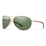Smith Serpico 2 Sunglasses, Gold Frame ChromaPop Red Mirror Lens