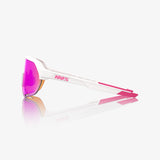 100% S2 Unisex Bike Sunglasses Matte White/Pink - HiPER Vital Pink Mirror Lens