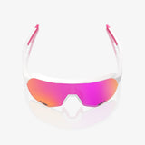 100% S2 Unisex Bike Sunglasses Matte White/Pink - HiPER Vital Pink Mirror Lens