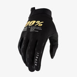 100% ITRACK Youth Kids Bike Gloves Black