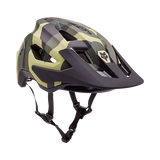 Fox Speedframe Camo MTB Helmet - Essential Open-Face Performance  Green camo front Right