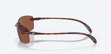 Costa del Mar Ballast Men Lifestyle Polarized Sunglasses - Front view, frameless design with TR90 nylon construction