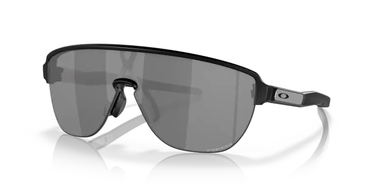 Oakley Corridor Rectangular Men Sunglasses - Front view, showcasing semi-rimless shield design and Unobtainium features