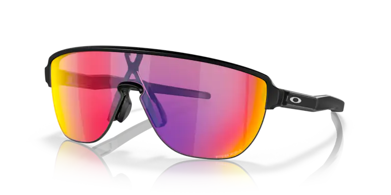 Oakley Corridor Rectangular Men Sunglasses - Front view, showcasing semi-rimless shield design and Unobtainium features