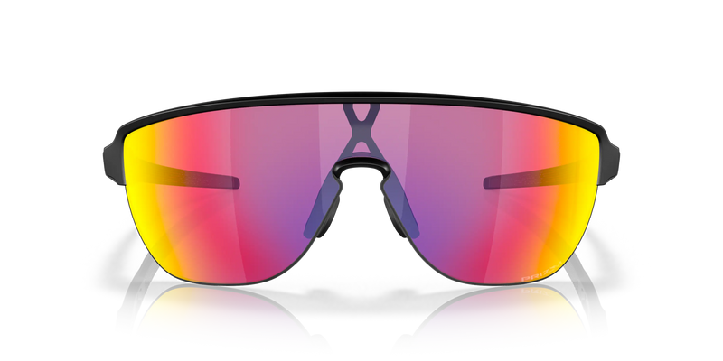 Oakley Corridor Rectangular Men Sunglasses - Front view, showcasing semi-rimless shield design and Unobtainium features