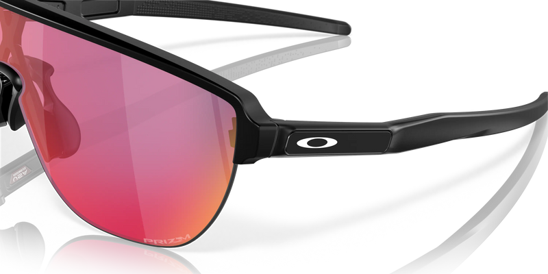 Oakley Corridor Rectangular Men Sunglasses - Front view, showcasing semi-rimless shield design and Unobtainium features