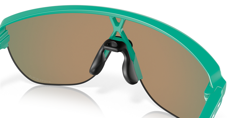 Oakley Corridor Rectangular Men Sunglasses - Front view, showcasing semi-rimless shield design and Unobtainium features