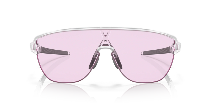 Oakley Corridor Rectangular Men Sunglasses - Front view, showcasing semi-rimless shield design and Unobtainium features