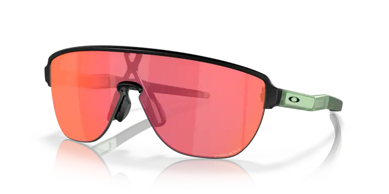 Oakley Corridor Rectangular Men Sunglasses - Front view, showcasing semi-rimless shield design and Unobtainium features