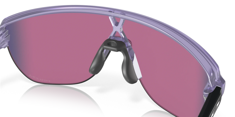 Oakley Corridor Rectangular Men Sunglasses - Front view, showcasing semi-rimless shield design and Unobtainium features