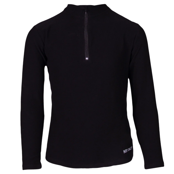 Hot Chillys Youth Velvet Fleece Zip-T Midweight Relaxed Fit Base Layer
