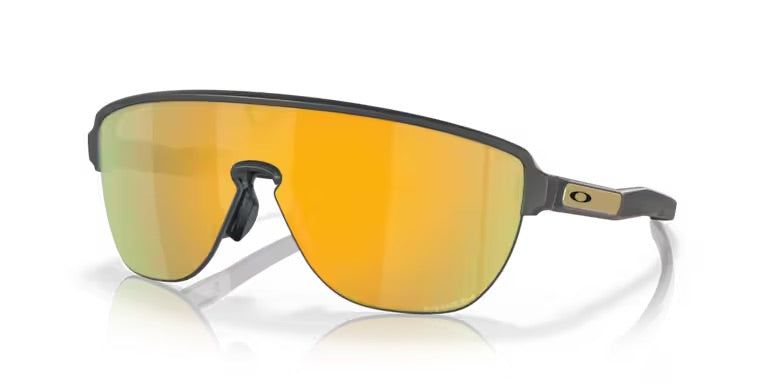 Oakley Corridor Rectangular Men Sunglasses - Front view, showcasing semi-rimless shield design and Unobtainium features