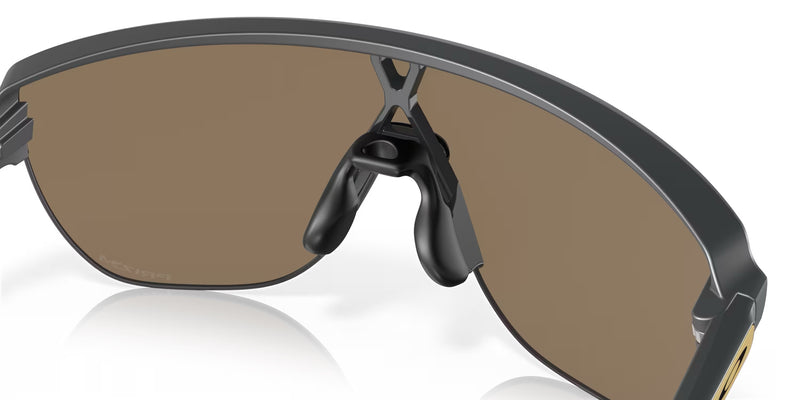 Oakley Corridor Rectangular Men Sunglasses - Front view, showcasing semi-rimless shield design and Unobtainium features