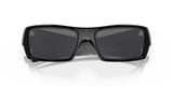 "Oakley Gascan Unisex Lifestyle Sunglasses - Front view, showcasing high-wrap design with straight edges and hard lines"