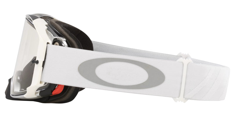 Oakley Airbreake MX Bike Clear Lenses, Tuff Blocks White Strap