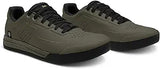 Fox Racing Union Flat Unisex Adult Mountain Bike Shoes on a mountain bike trail. Olive Green