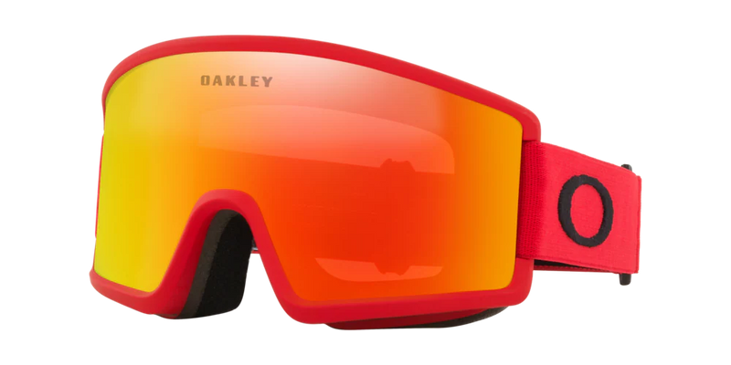 "Oakley Target Line L Snow Winter Goggles - Jumbo Cylindrical Lens and Sleek Frame Design" red