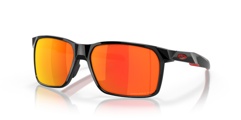 Oakley Portal X Men Lifestyle Sunglasses with Prizm Optics Polish Black On Red