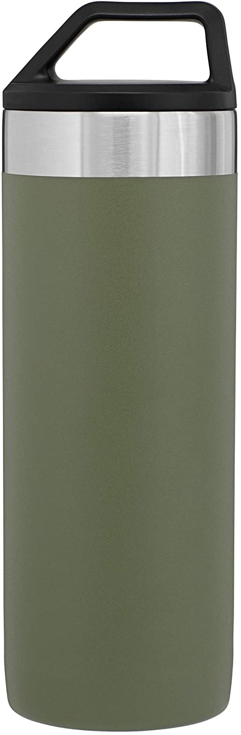 Stanley Master Unbreakable Packable Vacuum Mug 18 ounces (Olive Drab) 10-02661-010 Insulated Ice Drinks Hot Long Duration Long-lasting Travel Handsfree Leak-proof BPA-Free Stainless Steel Old Classic Logo