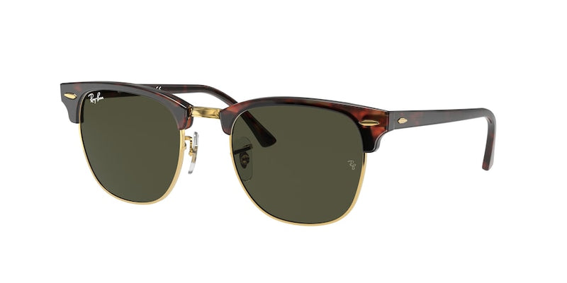 Ray-Ban Clubmaster Unisex Lifestyle Sunglasses - Front view showcasing sleek all-metal frames and gradient lenses