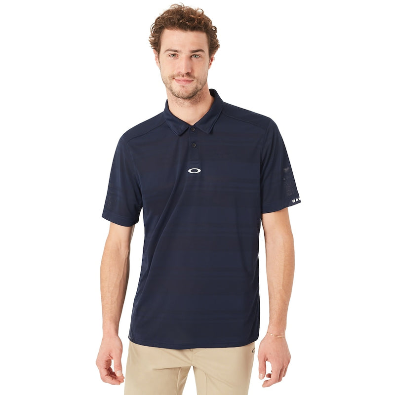OAKLEY AERO STRIPE JCQUARD POLO MEN GOLF POLO SHIRT