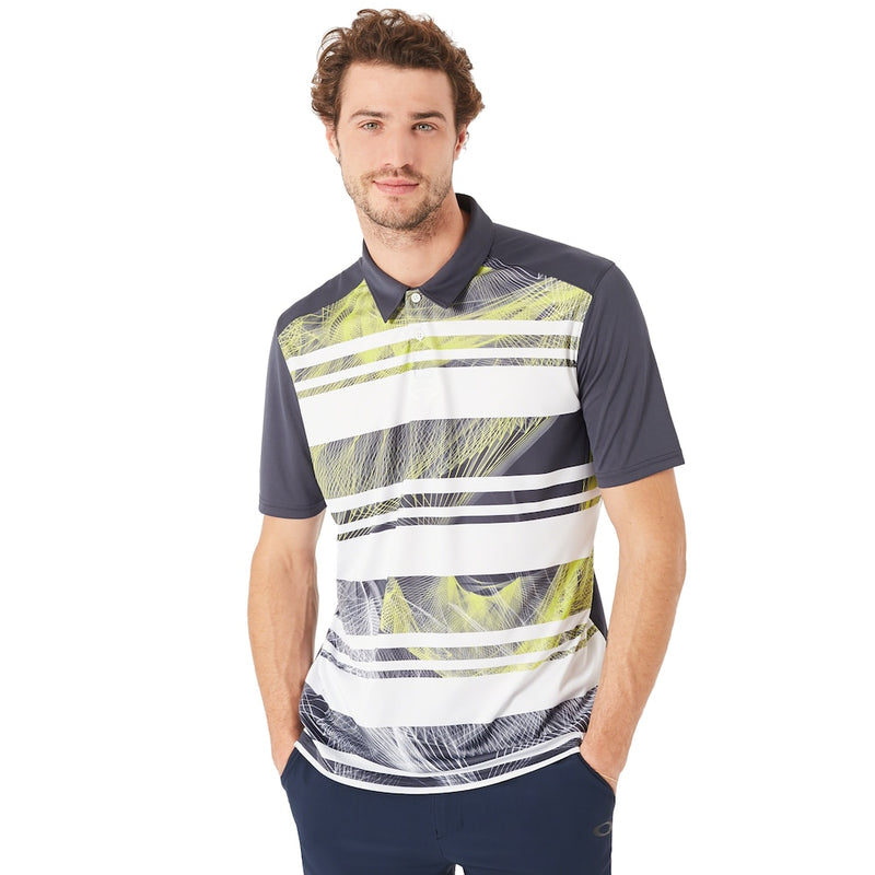 OAKLEY AERO STRIPE MASHIE POLO MEN GOLF POLO SHIRT