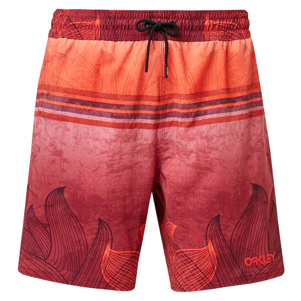 Oakley Beach Flower Striped 18 Inches Men Surf Boardshort