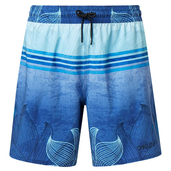 Oakley Beach Flower Striped 18 Inches Men Surf Boardshort