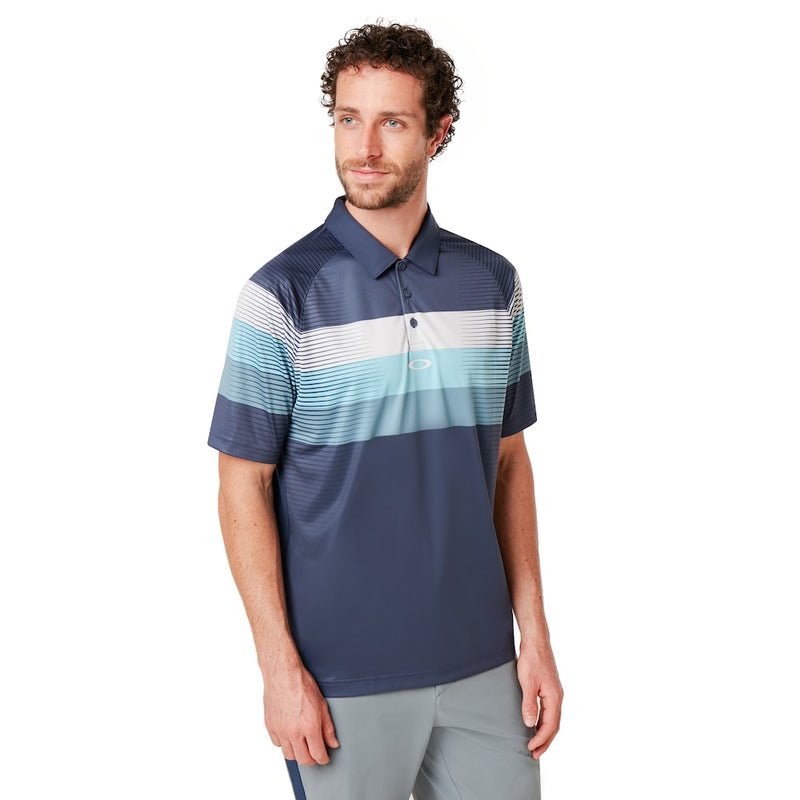 OAKLEY COLOR BLOCK GRAPHIC POLO MEN GOLF POLO SHIRT