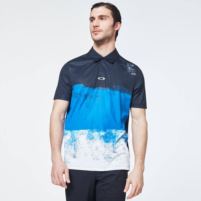 OAKLEY COLOR BLOCK SHADE POLO MEN GOLF POLO