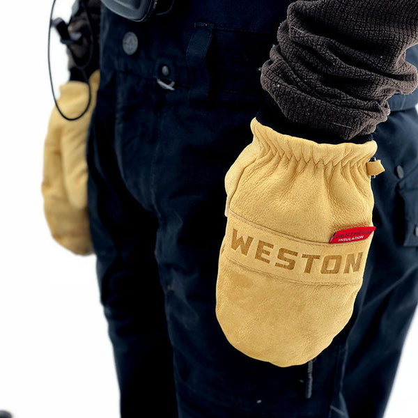 Weston Hero Hands Full Leather Mitt Snow Winter Gloves