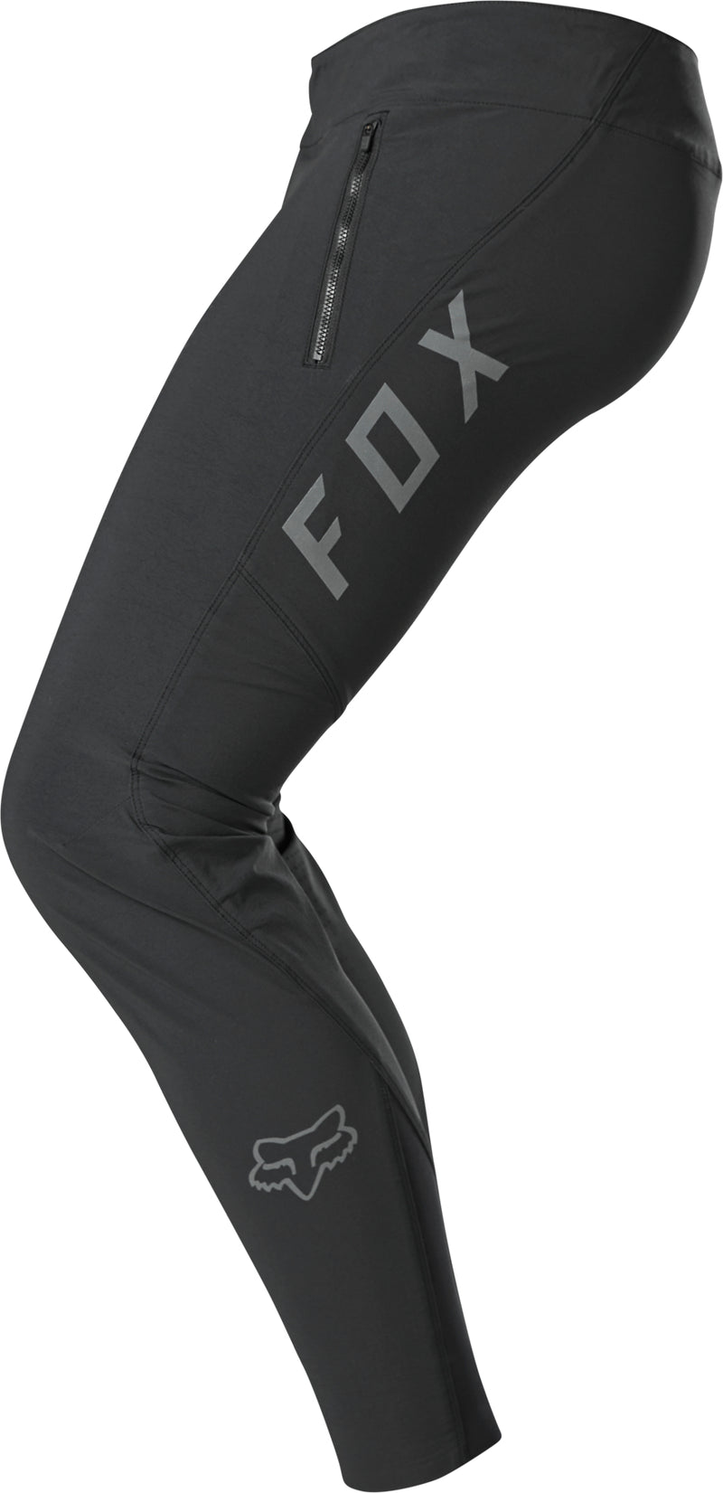 Fox Racing Men Flexair Mountain Bike Pant in action on a trail Black Left