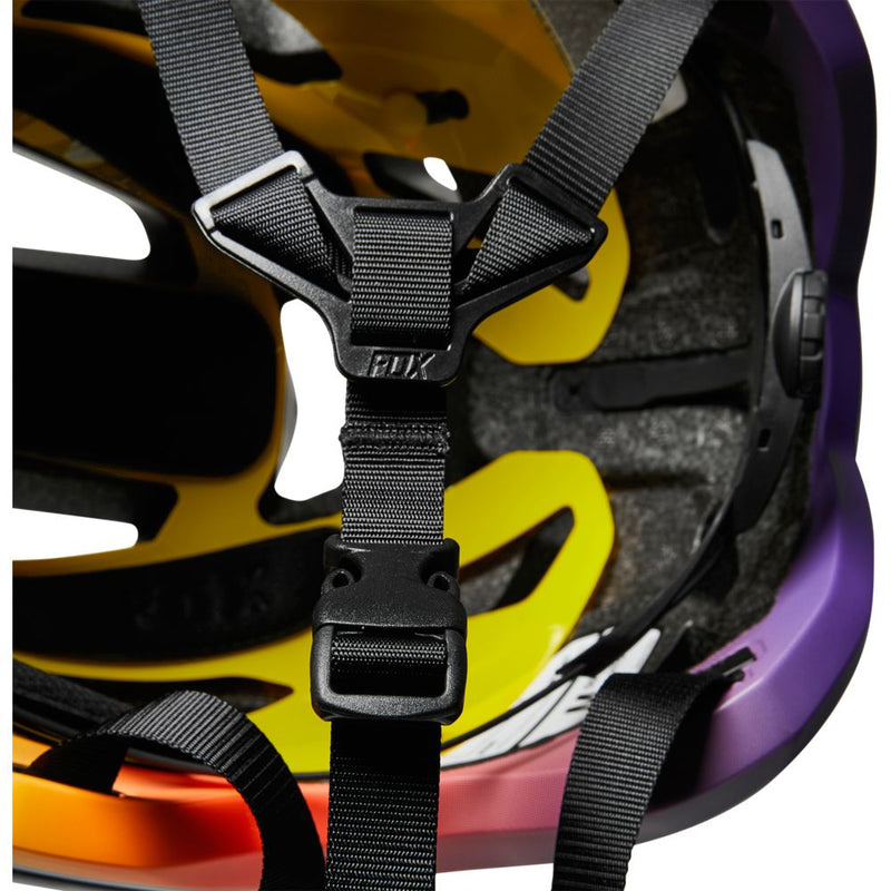 "Fox Racing Unisex Speedframe Vinish Helmet - Adjustable Visor and 360-degree Fit System"