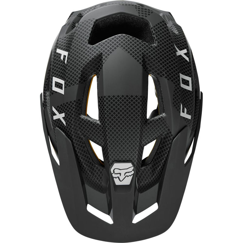 Fox Speedframe Camo MTB Helmet - Essential Open-Face Performance grey camo top