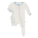 KicKee Pants Bamboo Solid Footie with Snaps 