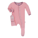 KicKee Pants Bamboo Solid Footie with Snaps 