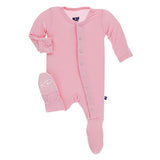 KicKee Pants Bamboo Solid Footie with Snaps 