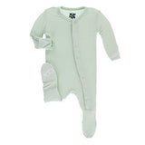 KicKee Pants Bamboo Solid Footie with Snaps 