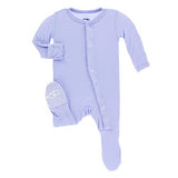 KicKee Pants Bamboo Solid Footie with Snaps 