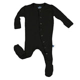 KicKee Pants Bamboo Solid Footie with Snaps 